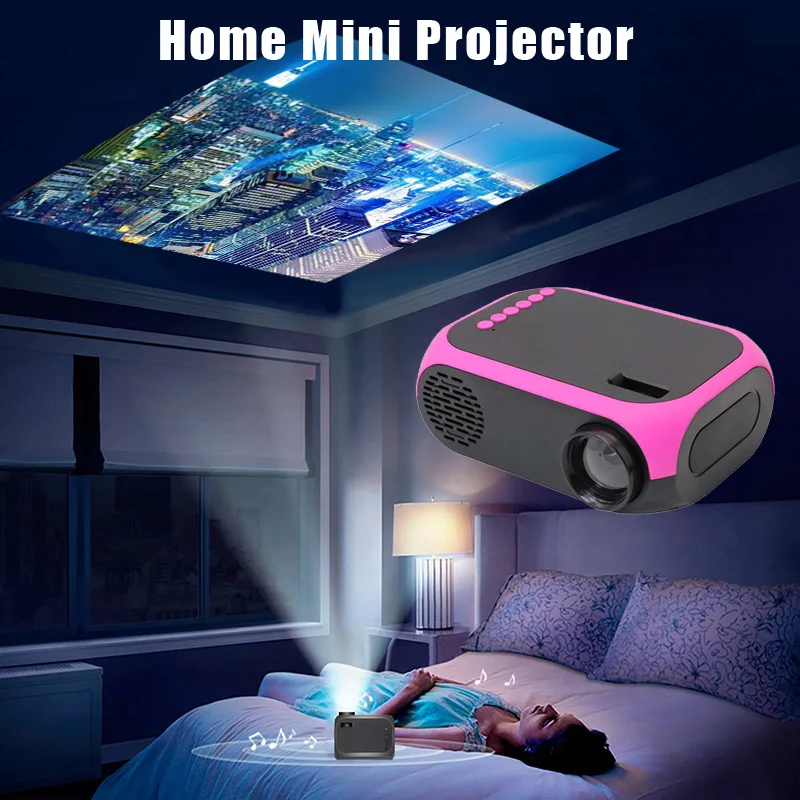 Светодиодный проектор HD 1080P портативный мини домашний кинотеатр легкий USB AV HDMI FKU66