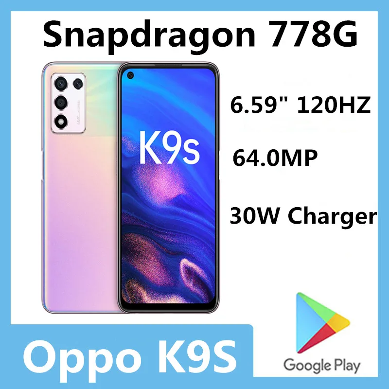 Оригинальный смартфон Oppo K9S планшетофон Snapdragon 778G Восьмиядерный Android 11 0 6 59 " 120 Гц