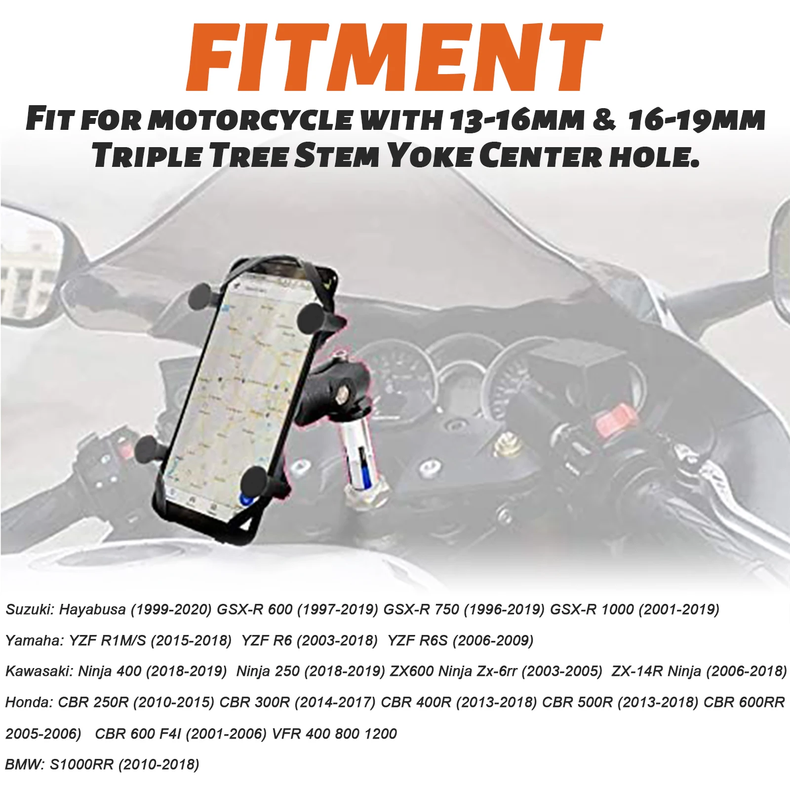 Держатель для телефона HONDA CBR 250R/CBR 300R/CBR 400R/CBR 500R/CBR 600RR |