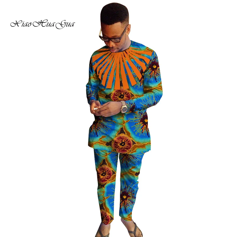 Комплект из двух предметов Анкара в африканском стиле мужская одежда Дашики