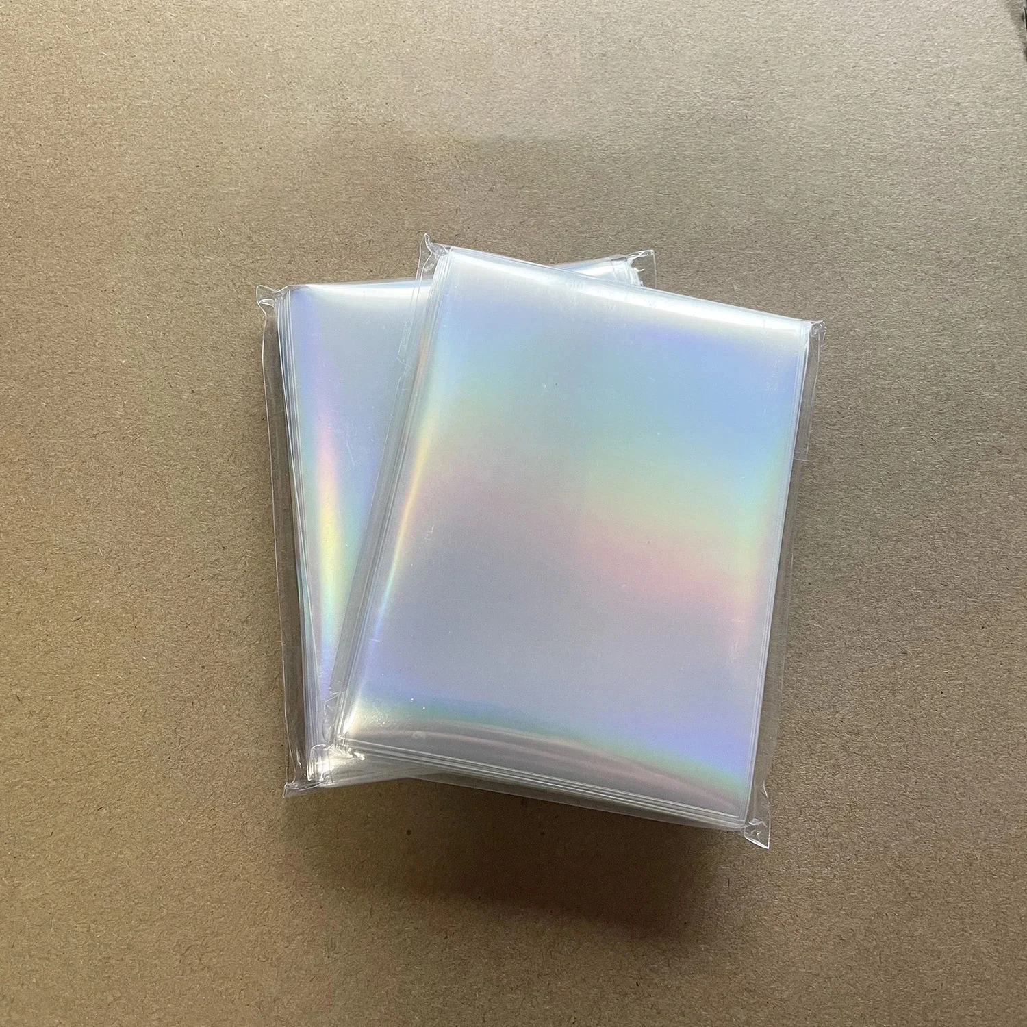 

200pcs/lot Rainbow Foil YGO Transparent Laser Clear Sleeves Korea Idol Photo Holographic Protector Trading Cards Shield Cover