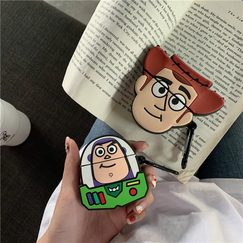 Чехол для наушников 3D История игрушек мультфильма Вуди Базз чехол Airpods 1 2 мягкий