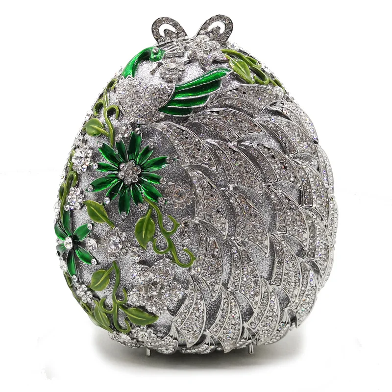 

XIYUAN Elegant Flower Women Crystal Evening Bags and Clutches Bags Ladies Rhinestone Wedding Party Dinner Purses and Handbags