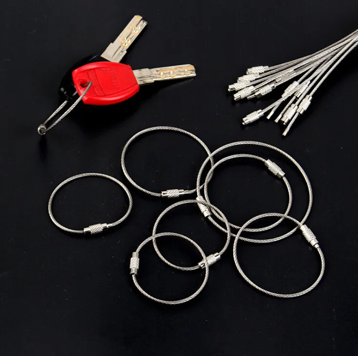 Брелок для ключей повседневного использования 5 шт. трос из нержавеющей