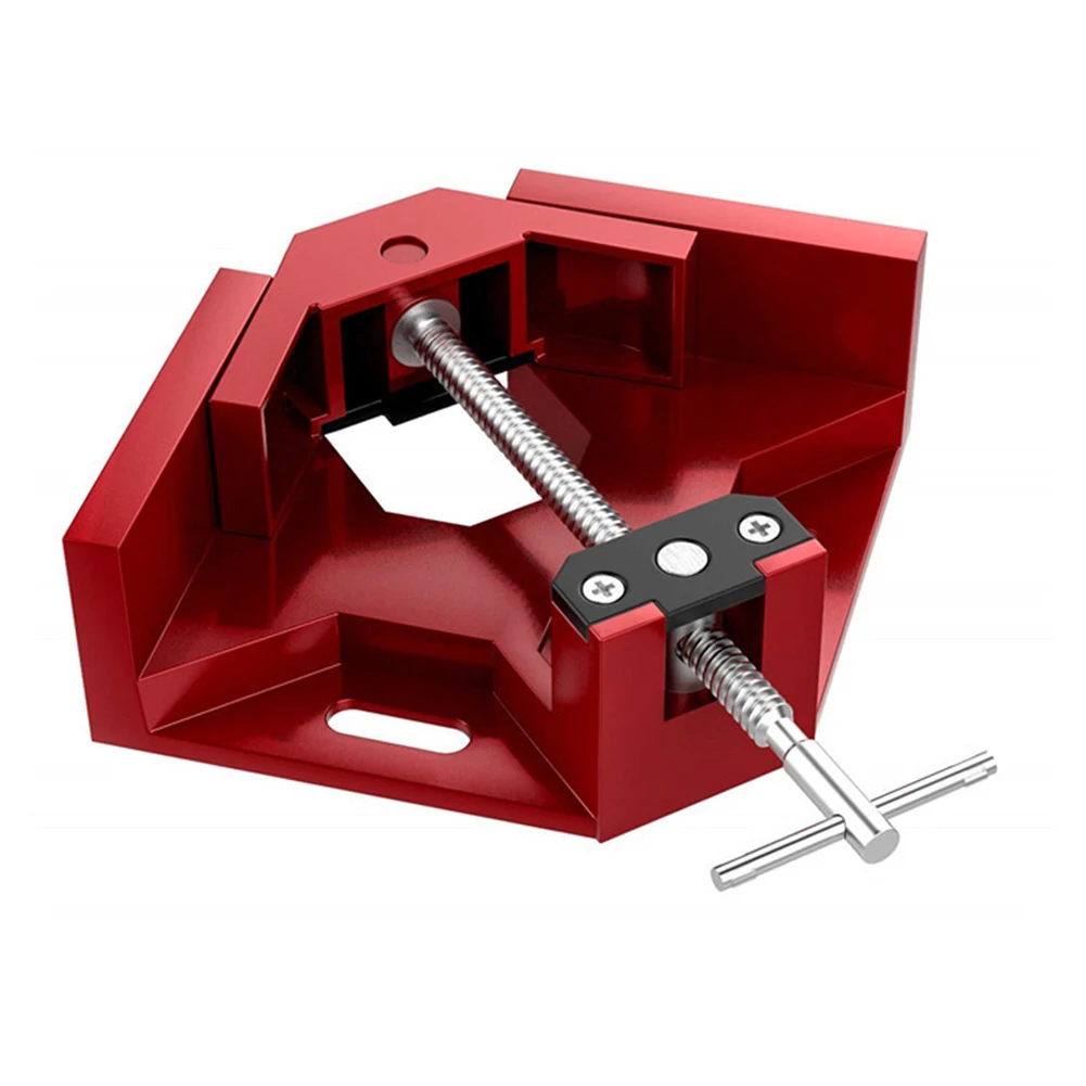 

Vise Holder Drilling Adjustable Hand Tools 90 Degree Right Angle Clamp Corner Home DIY T-type Handle Woodworking Aluminum Alloy