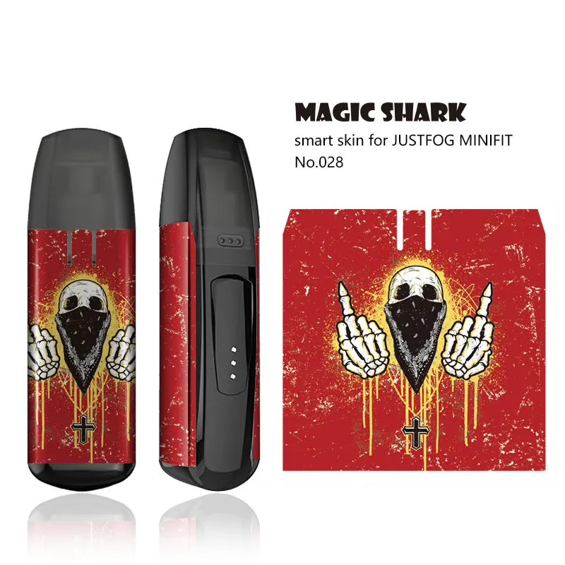 

Magic Shark Stereo 3M Simpson Panda Snake Skull Joker Evil Sticker Film Cover Case for JUSTFOG MINIFIT