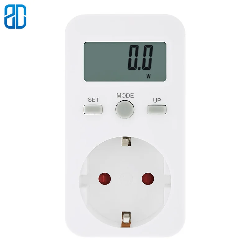 Европейская измерительная розетка с маленьким экраном измеритель мощности