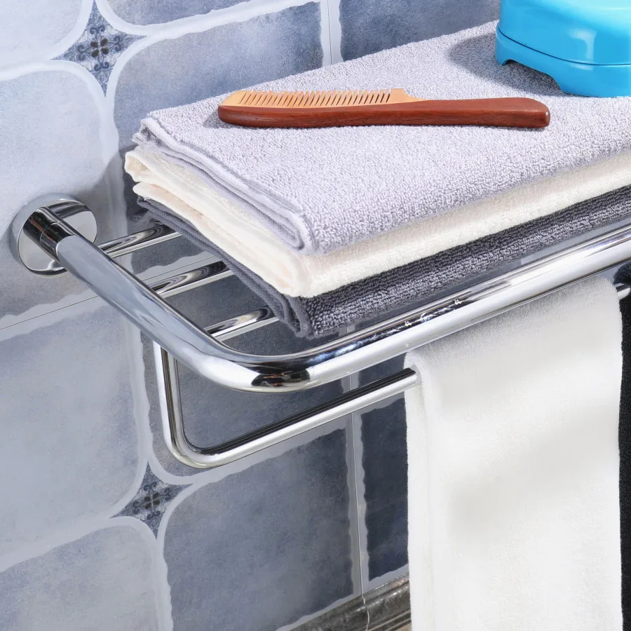 Нержавеющая сталь Ванная комната Полотенца держатель Органайзер настенный