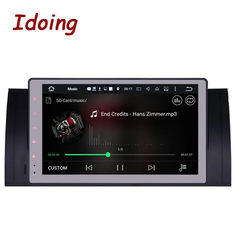 Рулевое колесо Idoing 2 ГБ + 16 1Din Android для BMW E39/38/53 автомобильный DVD мультимедийный