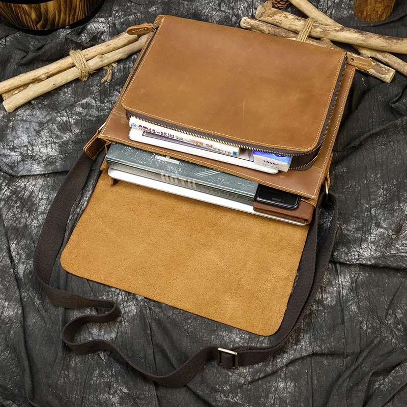 Luufan сумка на плечо из натуральной кожи унисекс кожаная мессенджер воловьей через