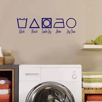 laundry symbols vinyl wall sticker wall decal for bathroom modern home decoration self adhesive film for furniture murals c212