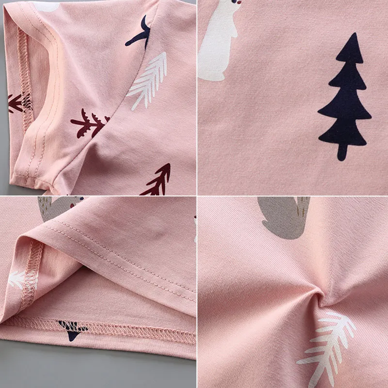 Набор одинаковых пижам для всей семьи мамы и дочки детские пижамы платья детское