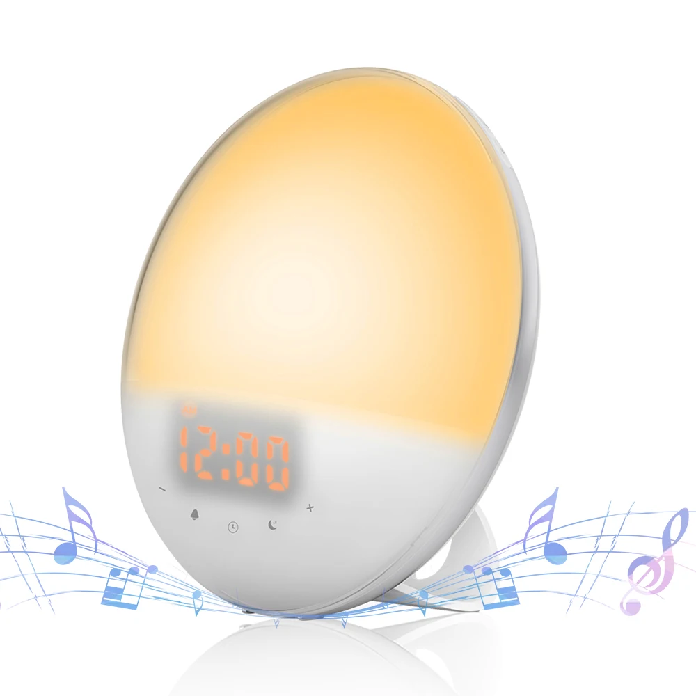 Будильник Wake Up Light цифровой будильник природа ночник часы Sunrise Sunset прикроватный