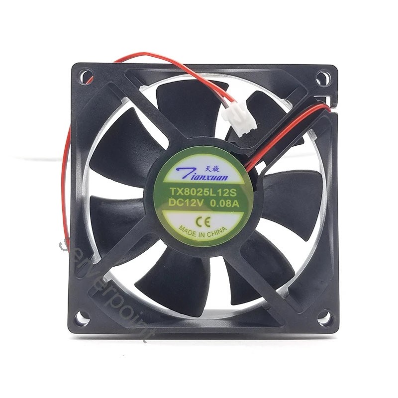 Новый ультра тихий вентилятор охлаждения TX8025L12S DC 12 В 0 08a 8025 8 см 80*80*25 мм 2