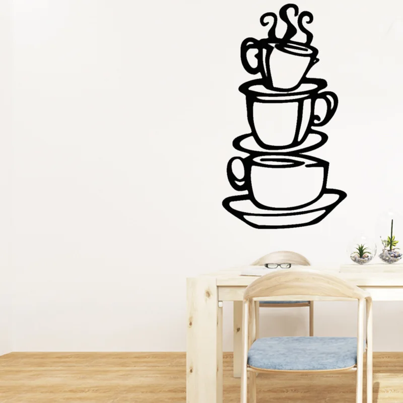 Настенные наклейки s домашний Декор Съемный DIY кухонный Декор Кофейня чашка наклейки виниловые на стены стикер muur стикер s pegatinas de pared