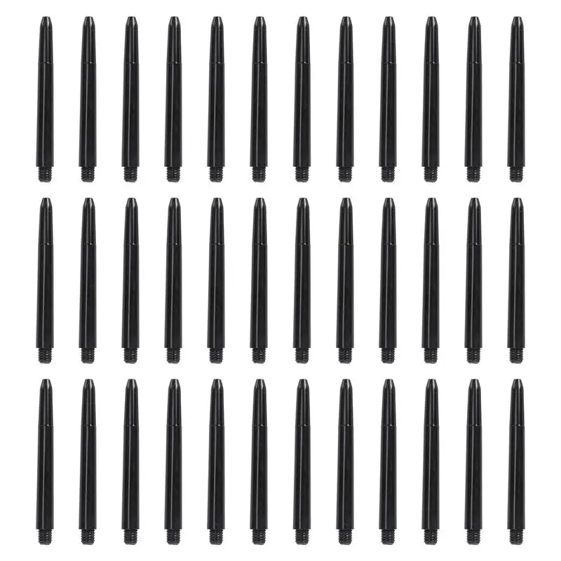 

100pcs Plastic Dart Shafts Darts Accessories Stems Plastic Pole Rod with Standard 2BA Screw Thread (Black)