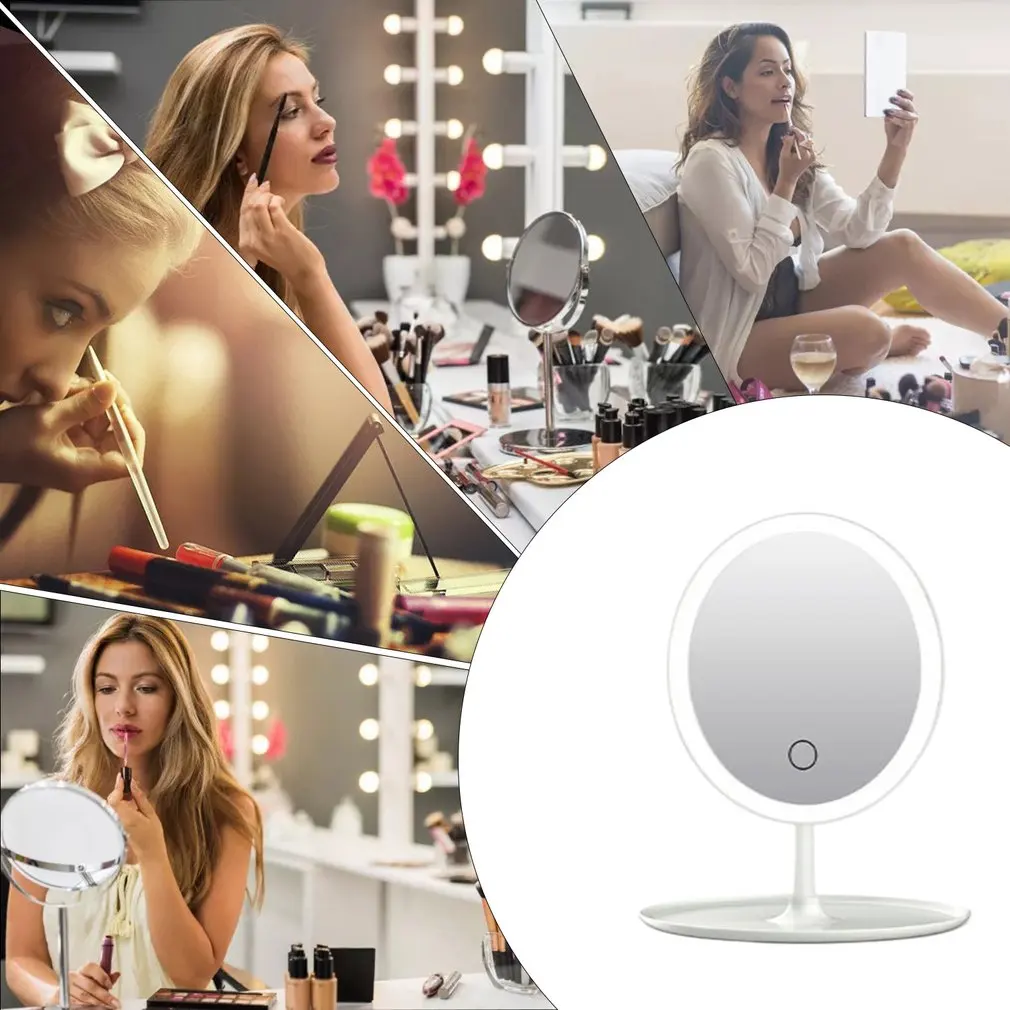 Косметическое зеркало с светильник светодиодный зарядки настольное зарядка