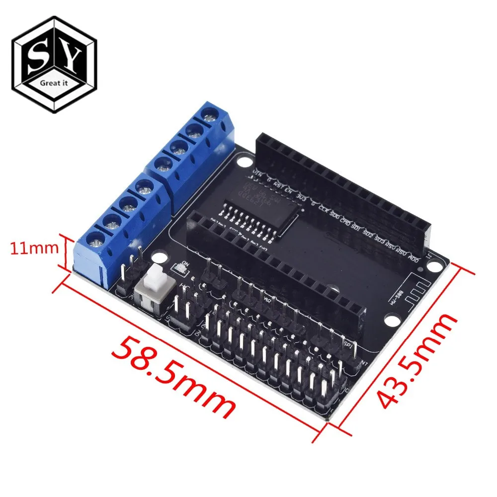1PCS NodeMCU Motor Shield Board L293D for ESP-12E from ESP8266 esp 12E diy rc toy wifi smart car remote control NodeM - купить по