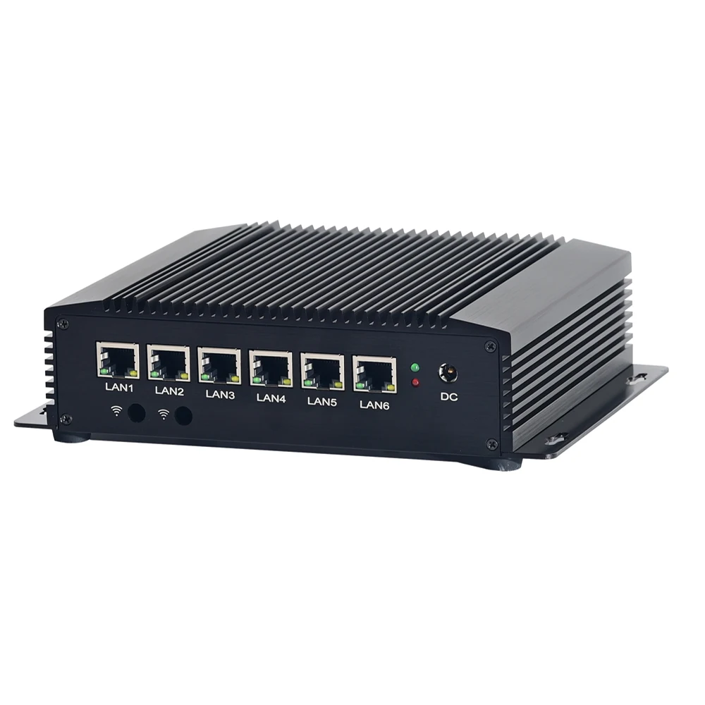 6*LAN 1*COM Mini PC Router 4G support Core i5 8265U i5 4200U 4300U i3 6157U Celeron 2955U HD AES-IN DDR4 Industrial Computer