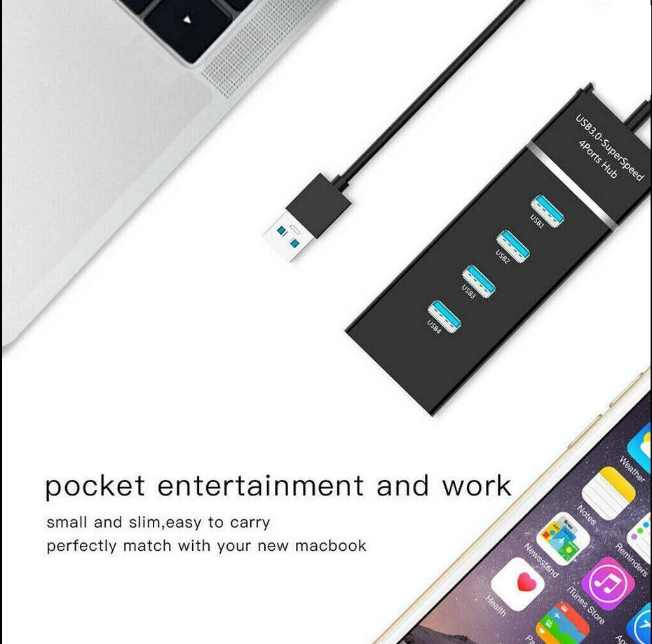 4-портовый USB 3 0 многократное высокоскоростное расширение концентратора