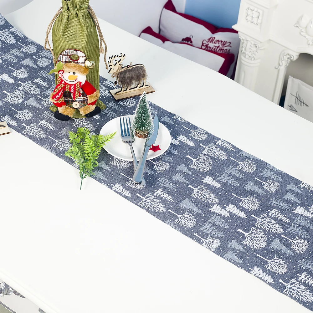 D-Рождественский Настольный коврик скатерть Рождественский флаг украшения для