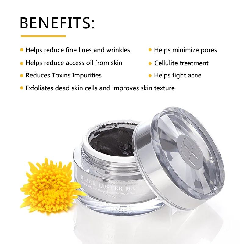 Магнитная маска для лица с минералами 100 г очищение пор удаление загрязнений кожи