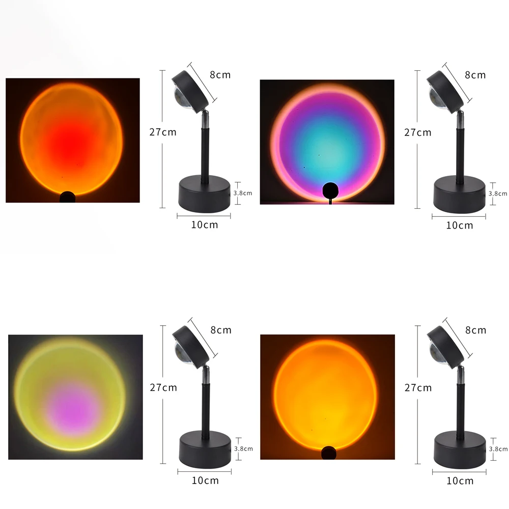 

Sunset Projection Night Lights Live Broadcast Background Like Galaxy Projector Atmosphere Rainbow Lamp Decoration For Bedroom