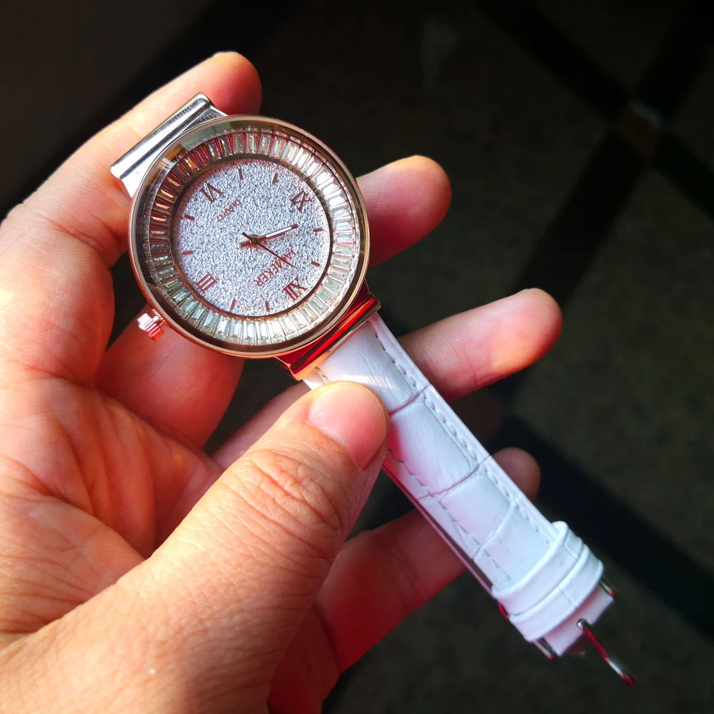 New JAMEKER 2020 Luxury Crystal Wristwatches Women Clock Ultra Thin Ladies Watch Elegant Dress Watches Wrist |