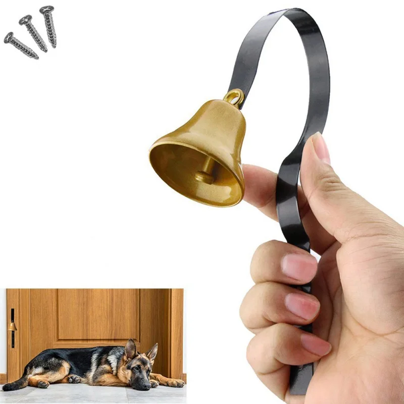 

Pet Metal Training Bell Equipped With Screws Easy To Install Thick-Walled Durable Dog Doorbell Optimizes Sound Quality Dog Doorb