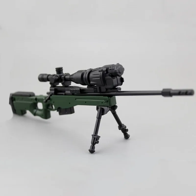 1:6 Сборная модель снайперской винтовки AWM Magnum из пластика длиной 19 см, игрушка солдата, аксессуары для игрушечного оружия.