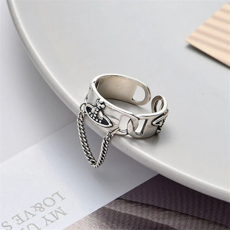 Оптовая продажа ПАДЕНИЕ Shpping винтажное готическое кольцо с планетой тибетское