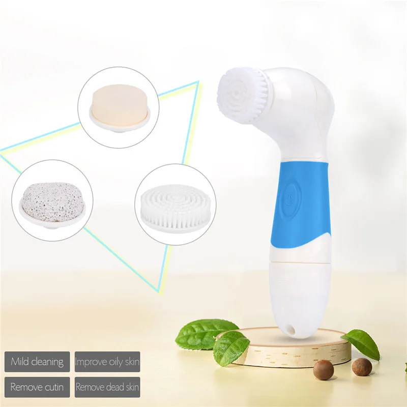 Портативная мягкая кисть для лица 4 в 1 водостойкая глубокое очищение полная