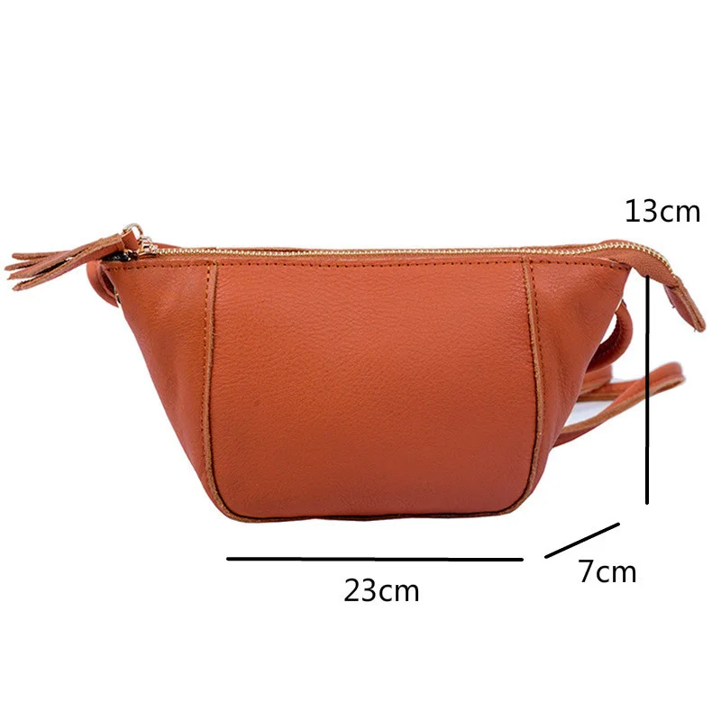 

MOTAORA Women's Mini Crossbody Bag Natural Cowhide Shoulder Bags Genuine Leather Tassel Bag Ladies Casual Phone Bags For Female
