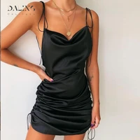 fashion women solid spaghetti straps backless sleeveless sexy dresses bottom length adjustable ladies casual dress new 2021