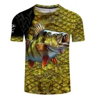 Прямая поставка с фабрики, летняя новая стильная мужская рубашка с коротким рукавом, повседневная мужская футболка на заказ, футболка с 3D-принтом рыбы