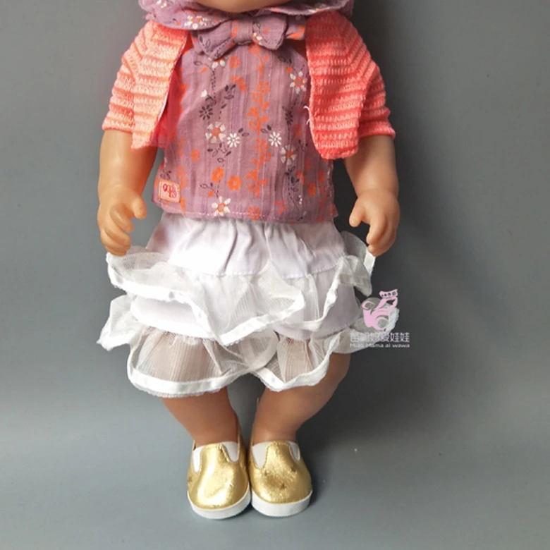 Трикотажное платье шапочка и леггинсы для кукол диаметром 43 см | Игрушки хобби