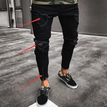 mens ripped skinny jeans