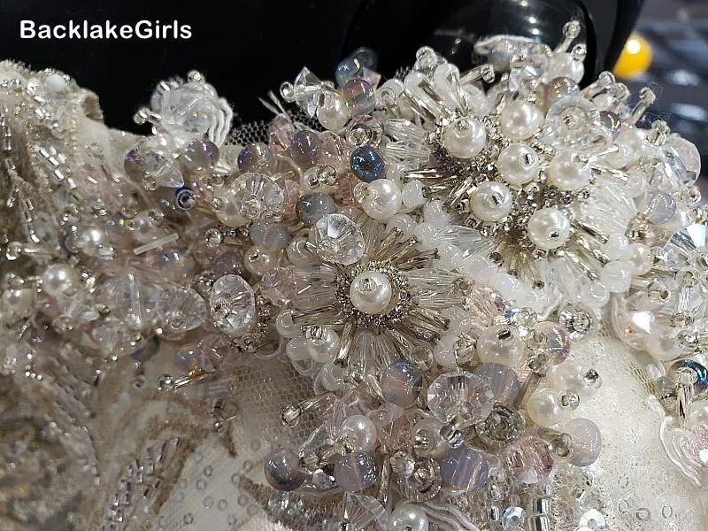 Бальное свадебное платье 2020 с круглым вырезом фатиновое длинным рукавом для