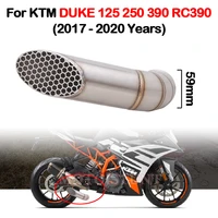 slip on motorcycle hidden exhaust middle link pipe muffler modify escape moto for ktm duke 125 250 390 rc390 2017 2018 2019 2020