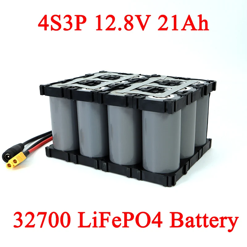 4S3P 12.8V 21Ah 32700 Lifepo4 Battery Pack with 4S 20A Maximum 60A Balanced BMS for Electric Boat Uninterrupted Power Supply 12V |