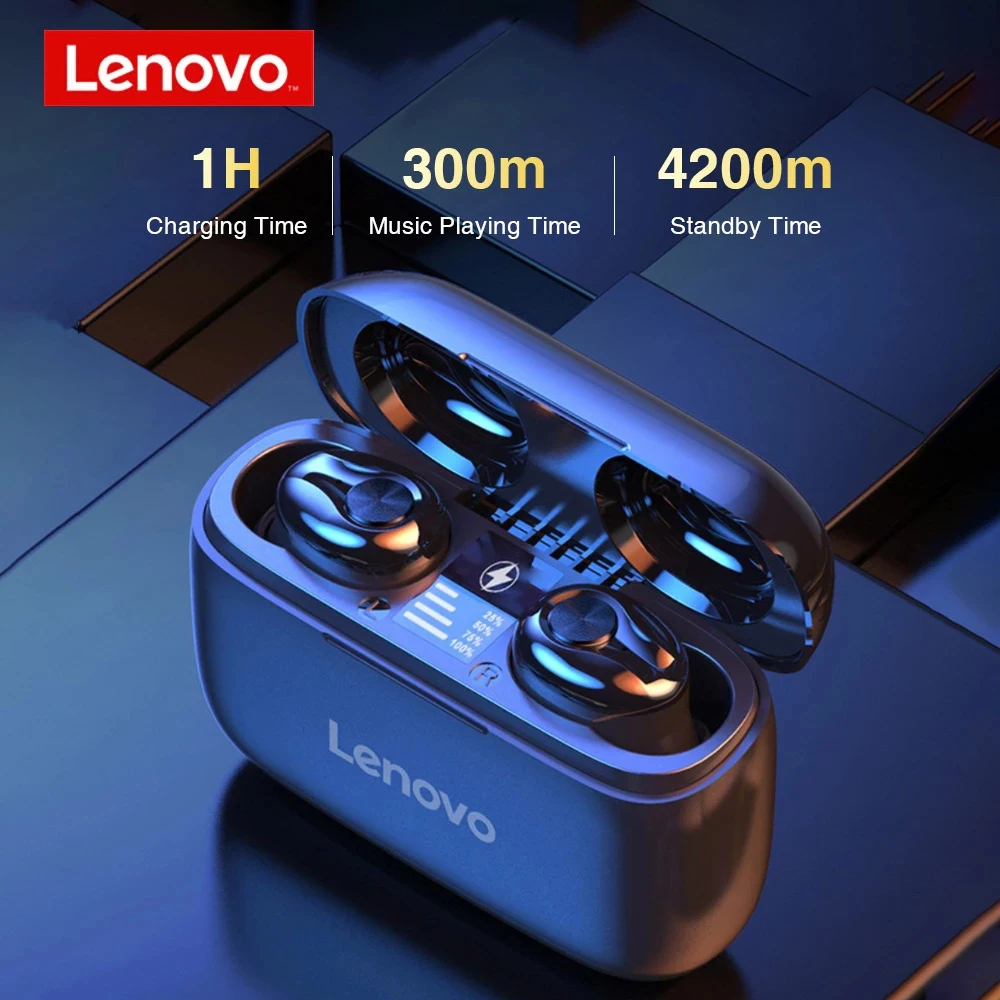 

Lenovo True Wireless Headphones HT18 TWS Touch Control Sports Earbuds Bluetooth Earphone HIFI Stereo Noise Reduction Headphone