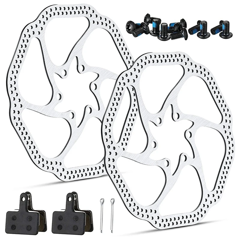

Bike Disc Brake Rotor and Bike Brake Pads Set,with 12 Bolts,Bike Disc Brake Lining Pads,for Road Bike,Mountain Bike,Etc