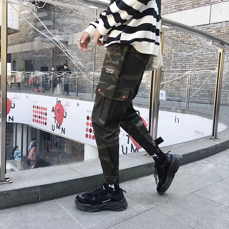 

2020 Mens Cargo Pants Casual Multi-Pocket Tactical Baggy Trousers Male Joggers Pants Military Camouflage Harem Sweatpants S-3XL