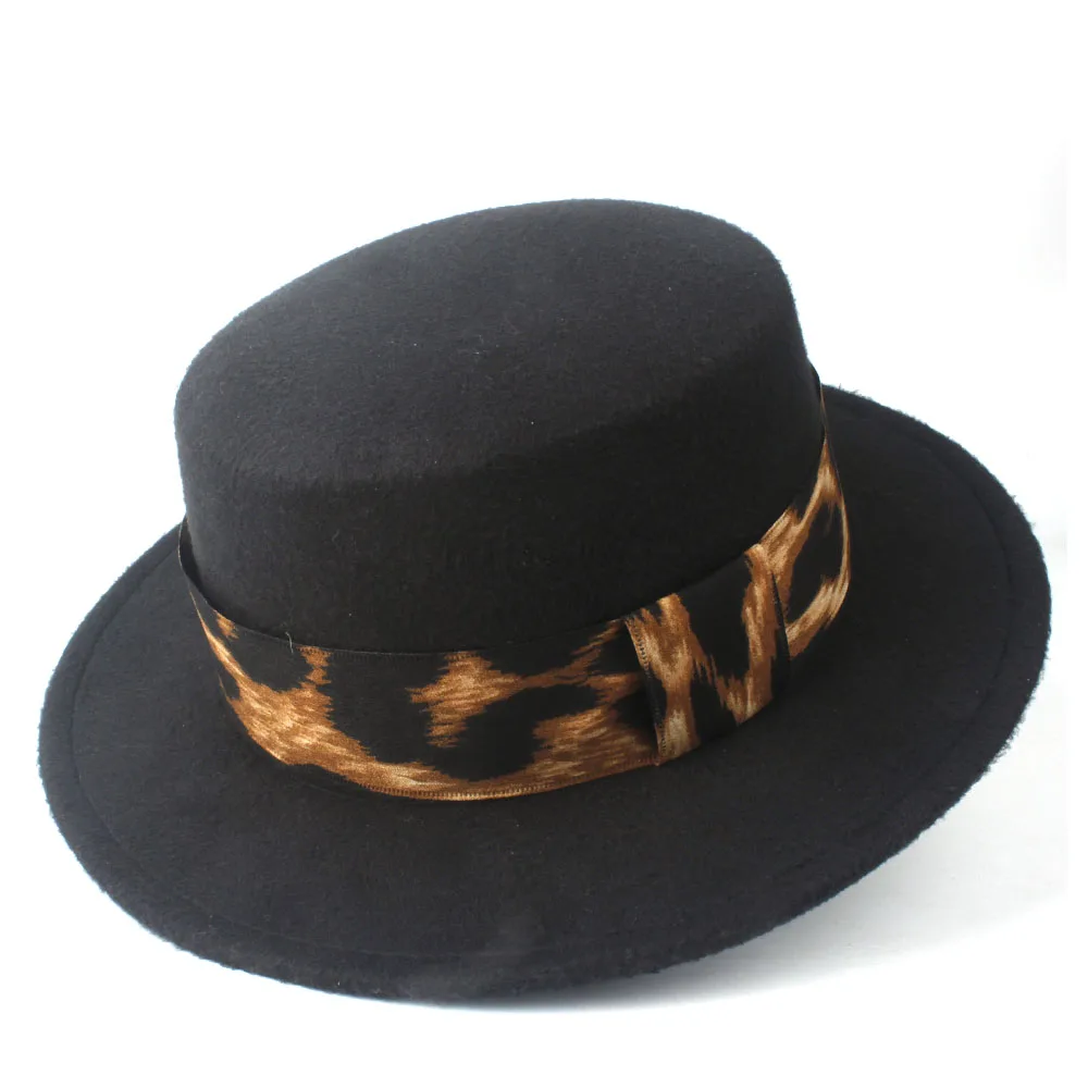 Мужская и Женская шерстяная гладкая шляпа мягкая фетровая с широкими полями Boater