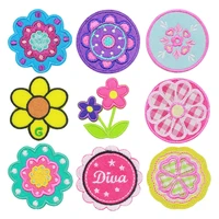 new arrival cheap flowers embroidered patch for clothing sew on sew applique patch jeans clothes sticker badge iron on floral