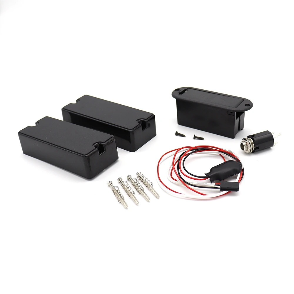 

1set 4-string Bass Electric Bass sealed closed type active pickup 2-hole mounting Black