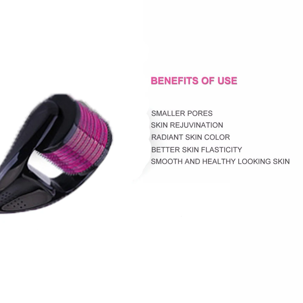 

540 Needles Micro-needle Derma Roller Medical Therapy Skin 0.2mm/0.25mm/0.3mm Needle Length Body Beauty Care Tool Gold SIlver