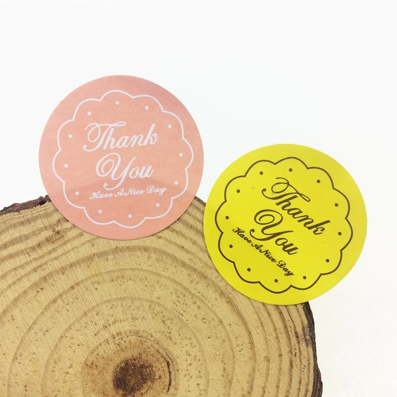 

240 шт./лот желтые/розовые дизайнерские наклейки «Thank You», этикетки, Уплотнители для еды, Подарочные наклейки, скрапбукинг, свадебные Уплотнен...