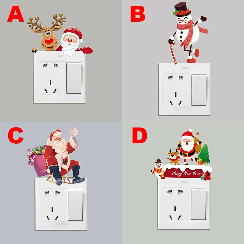 Настенные наклейки со снеговиком для украшения дома гостиной рождества