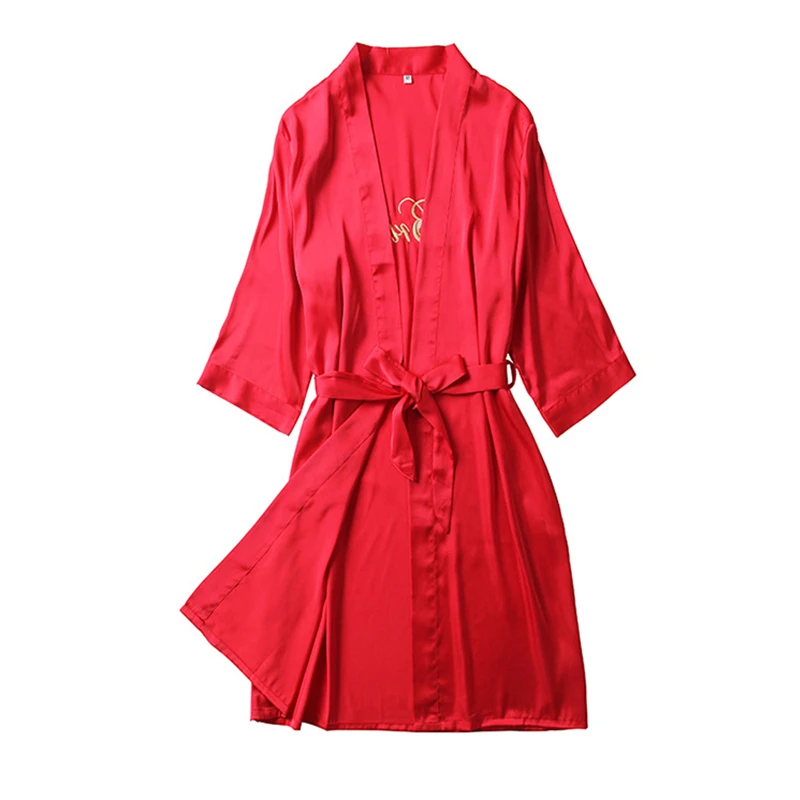 

Женское свадебное платье подружки невесты, атласный летний халат, женское Повседневное платье для сна, удобное элегантное сексуальное плат...